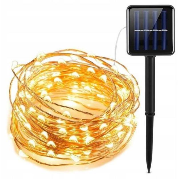 Instalatie de Craciun solara, Zola®, 200 mini leduri, 8 programe, lumina calda, lungime totala 20 m, impermeabila Instalatie de Craciun solara, Zola®, 200 mini leduri, 8 programe, lumina calda, lungime totala 20 m, impermeabila